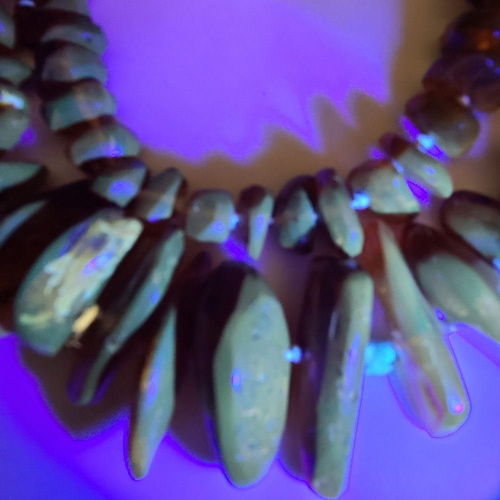 Vintage AMBER necklace Double Strand Chunky Estate 19.5" Baltic Honey - Picture 8 of 9